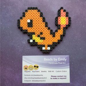 Charmander Magnet - Handmade Home Decor - Game Room